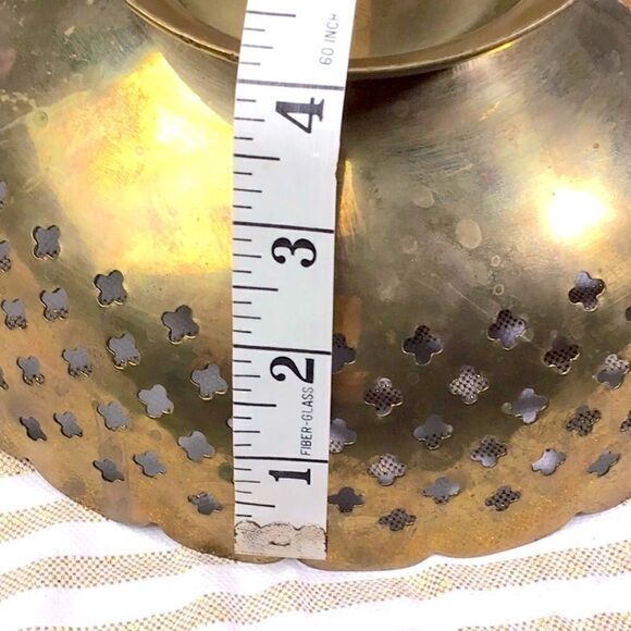 Cloisonné Decorative Floral Filigree Solid Brass Bowl - Picture 12 of 15